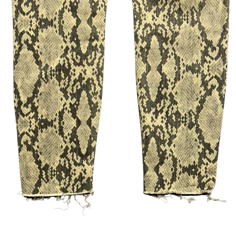 Black Orchid Carmen Python High Rise Ankle Fray Skinny‎ Jean Womens 30 Casual